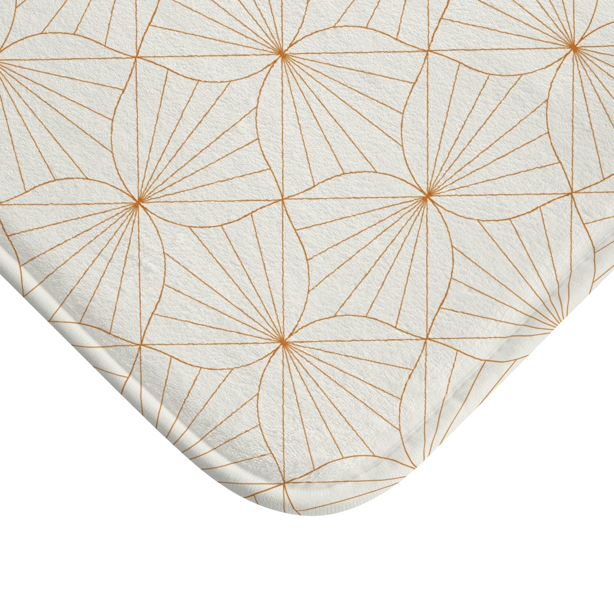 Art Deco Kitchen, Bath Mat | Geometric Beige, Rust