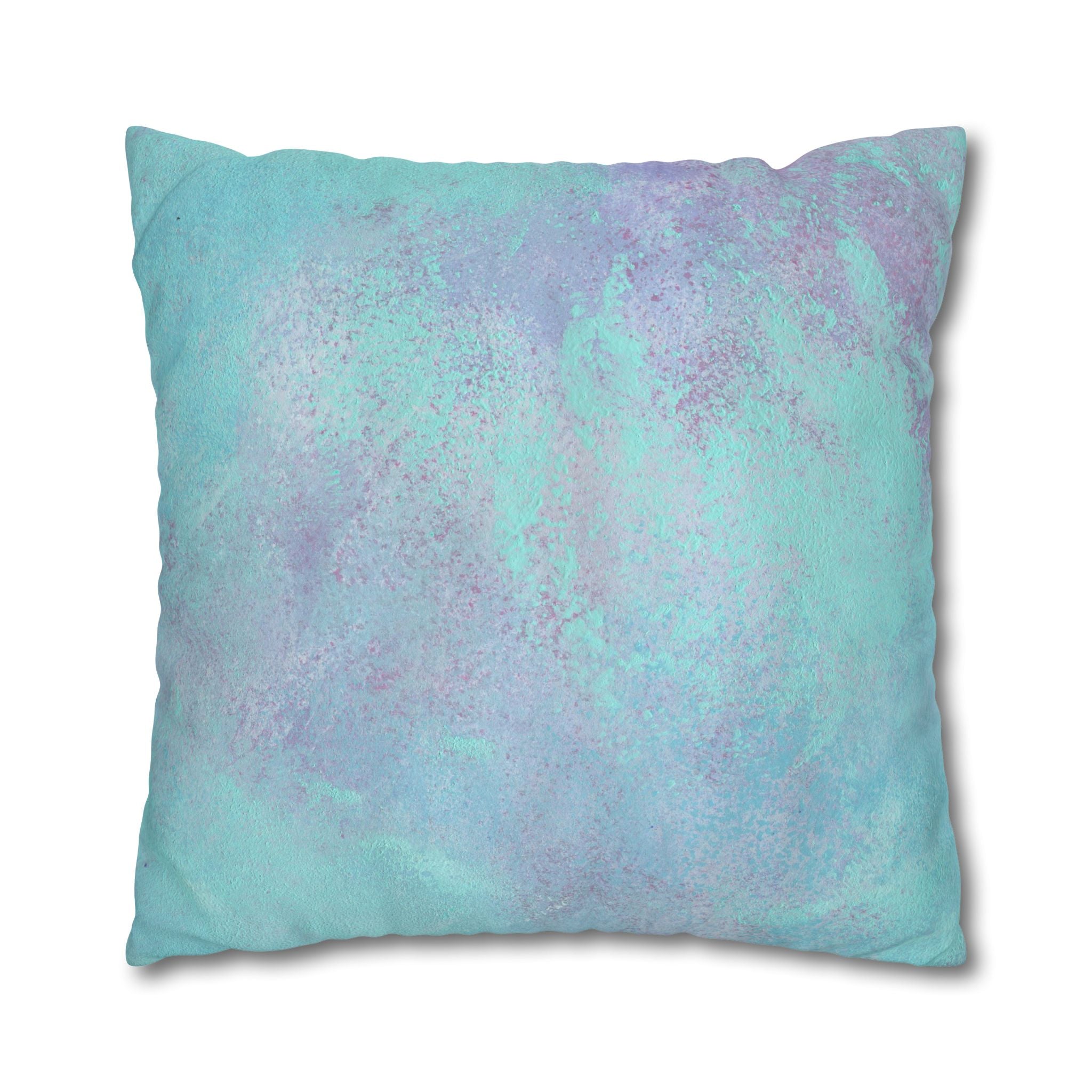 Square Poly Canvas Pillowcase | Mint Teal Turquoise, Lavender