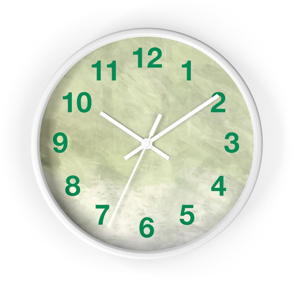 Abstract 10" Wood Wall Clock | Sage Green - Wall Clock