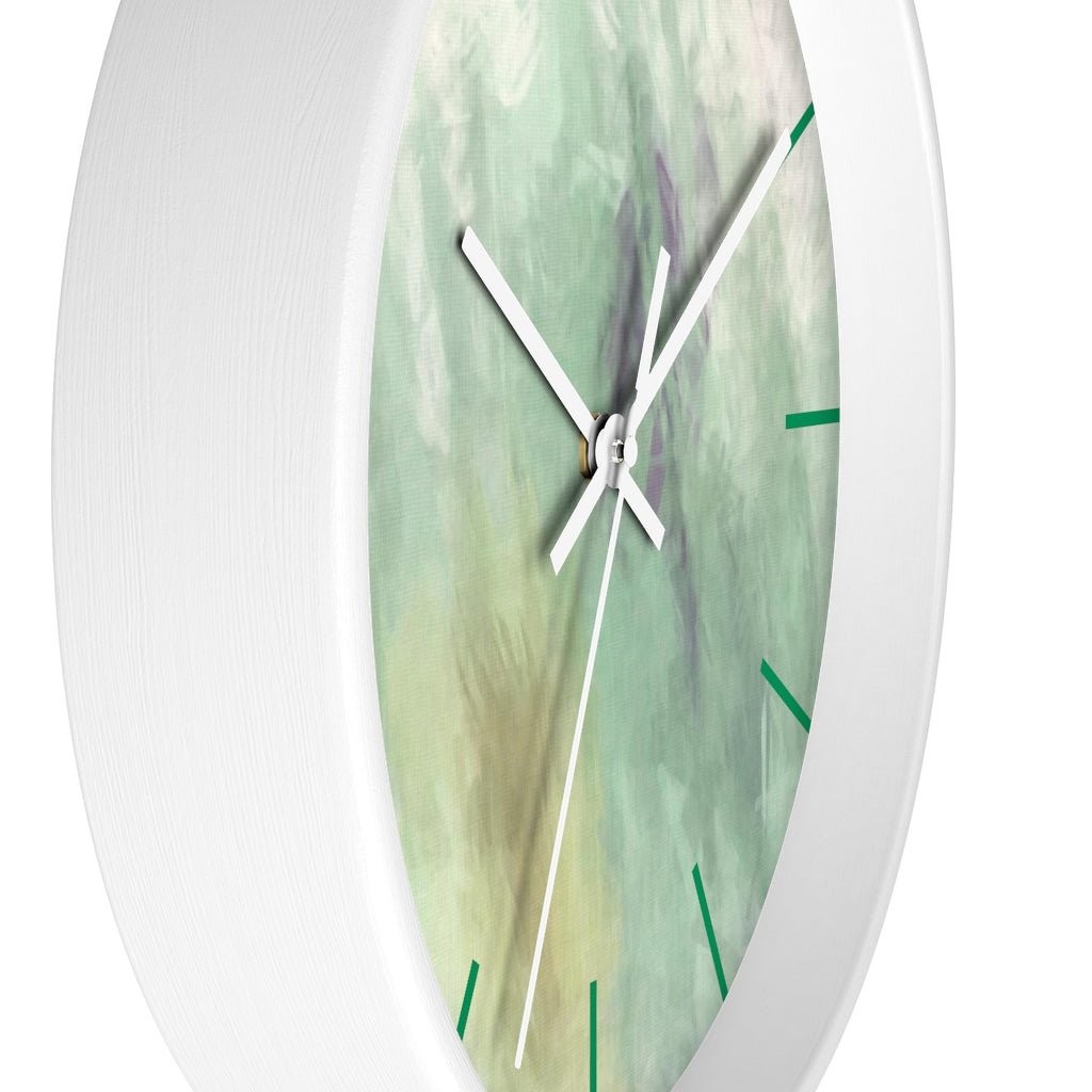 Abstract 10" Wood Wall Clock | Sage Green - Wall Clock