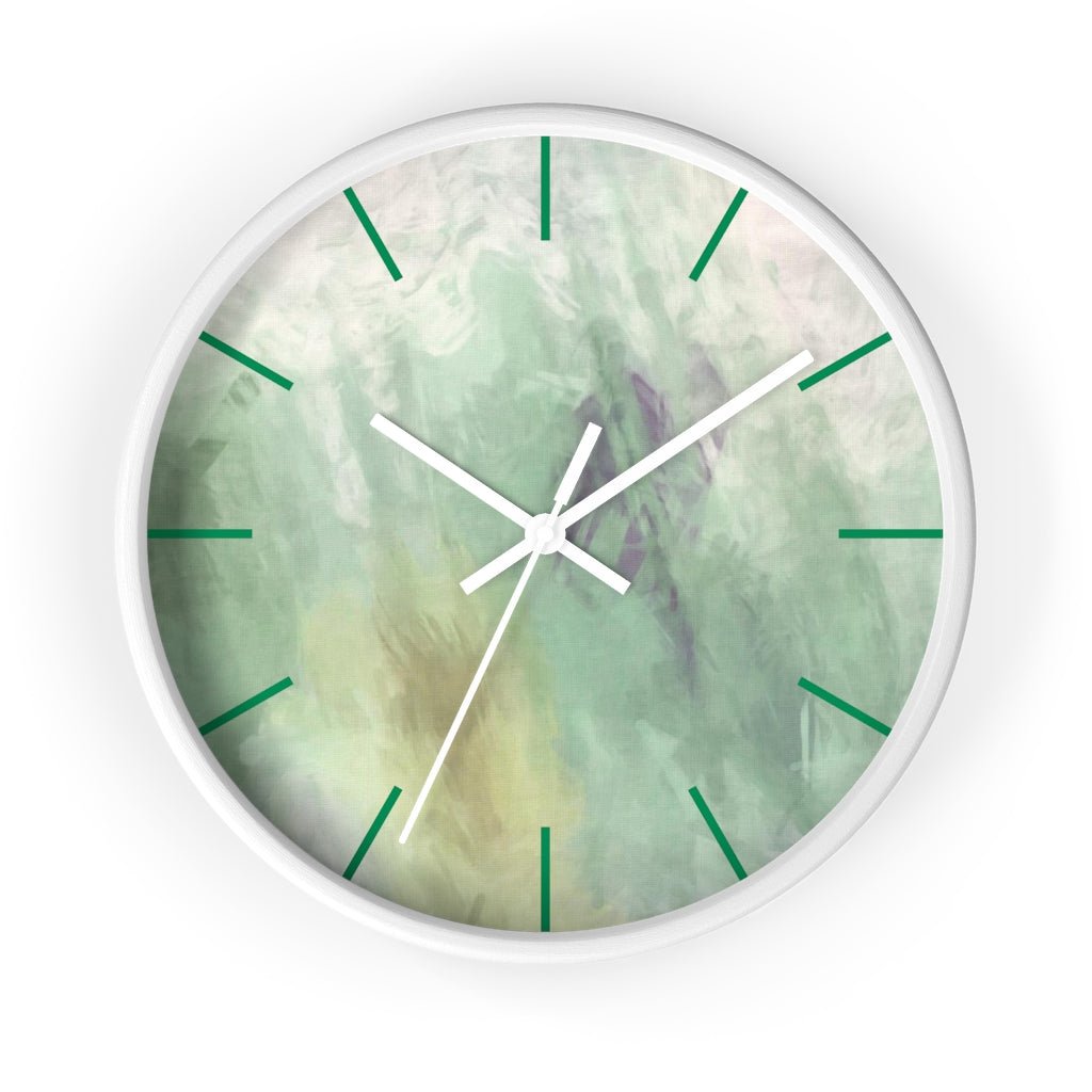 Abstract 10" Wood Wall Clock | Sage Green - Wall Clock