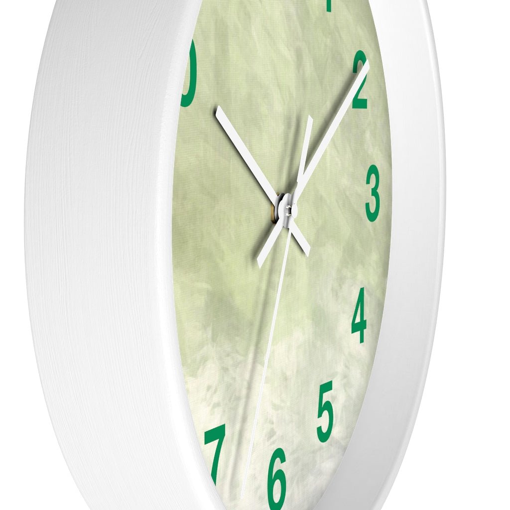 Abstract 10" Wood Wall Clock | Sage Green - Wall Clock