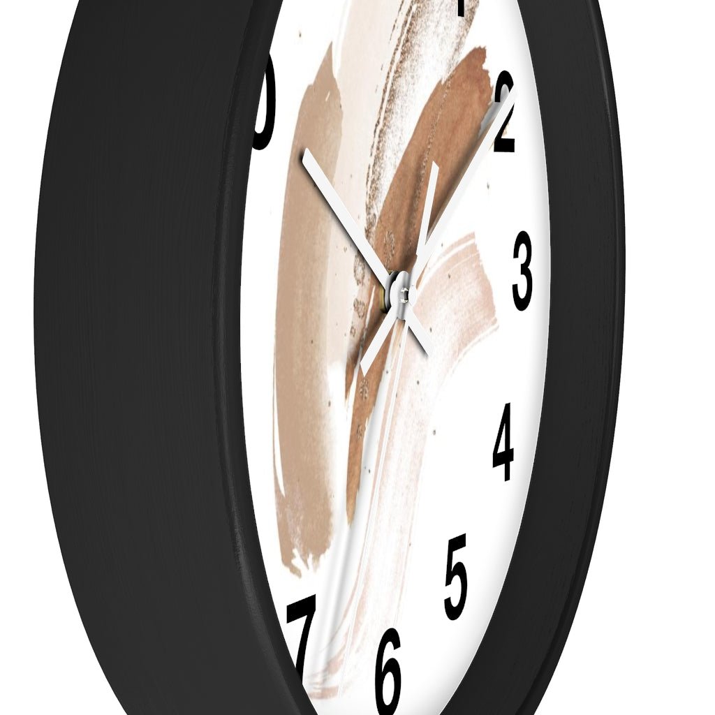 Abstract 10" Wood Wall Clock | White Beige - Wall Clock