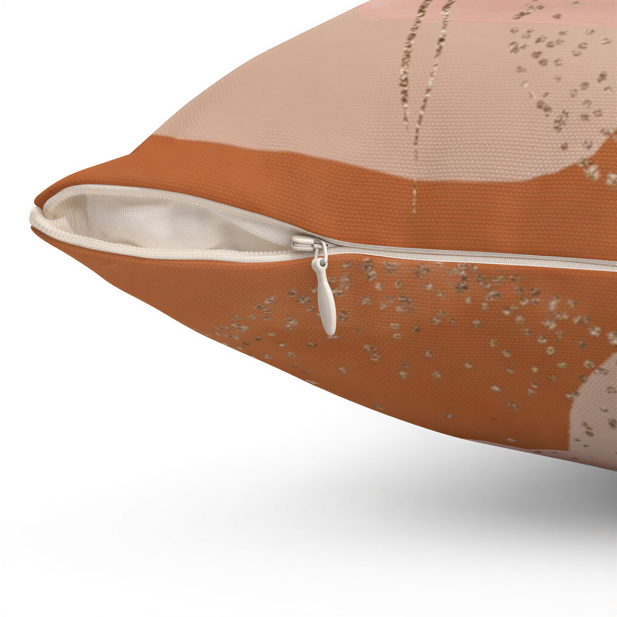 Abstract Boho Pillow Cover Terracotta Blush Pink Gold