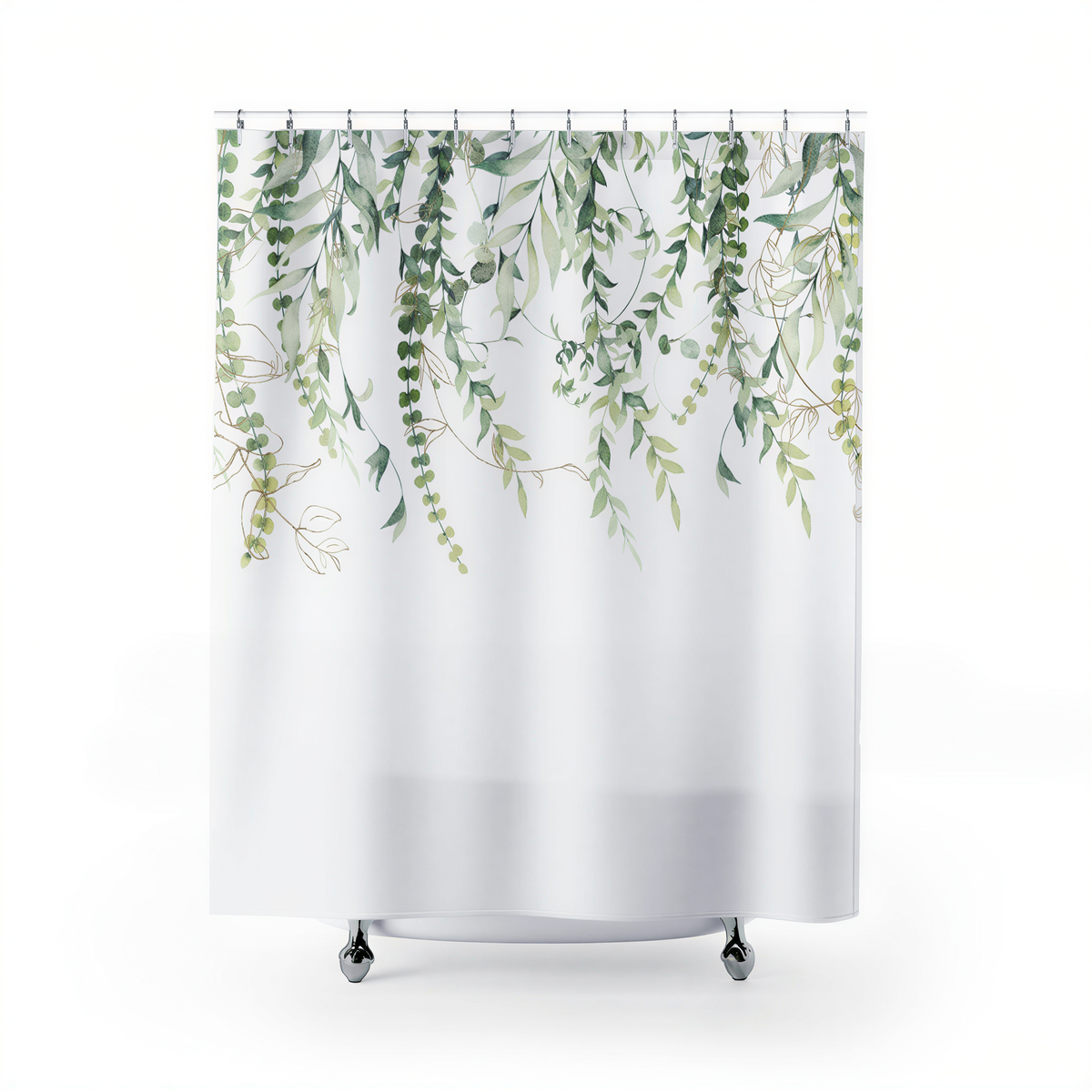 modern boho fabric shower curtain