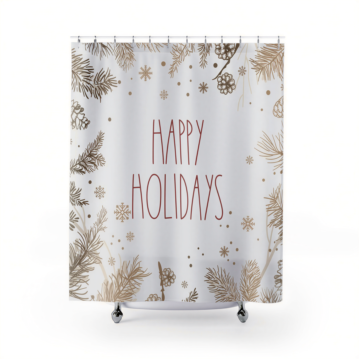 modern boho fabric shower curtain
