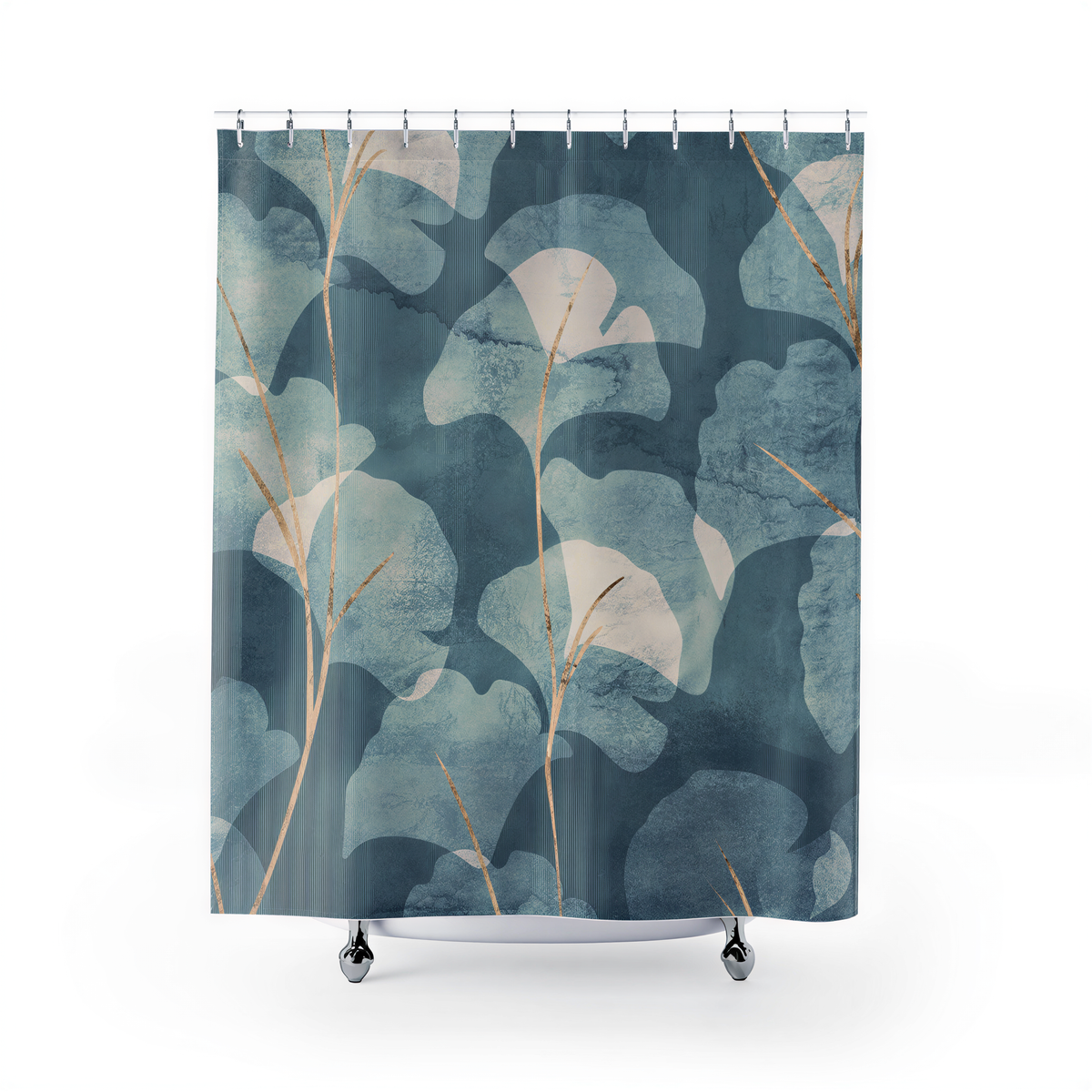 modern boho fabric shower curtain