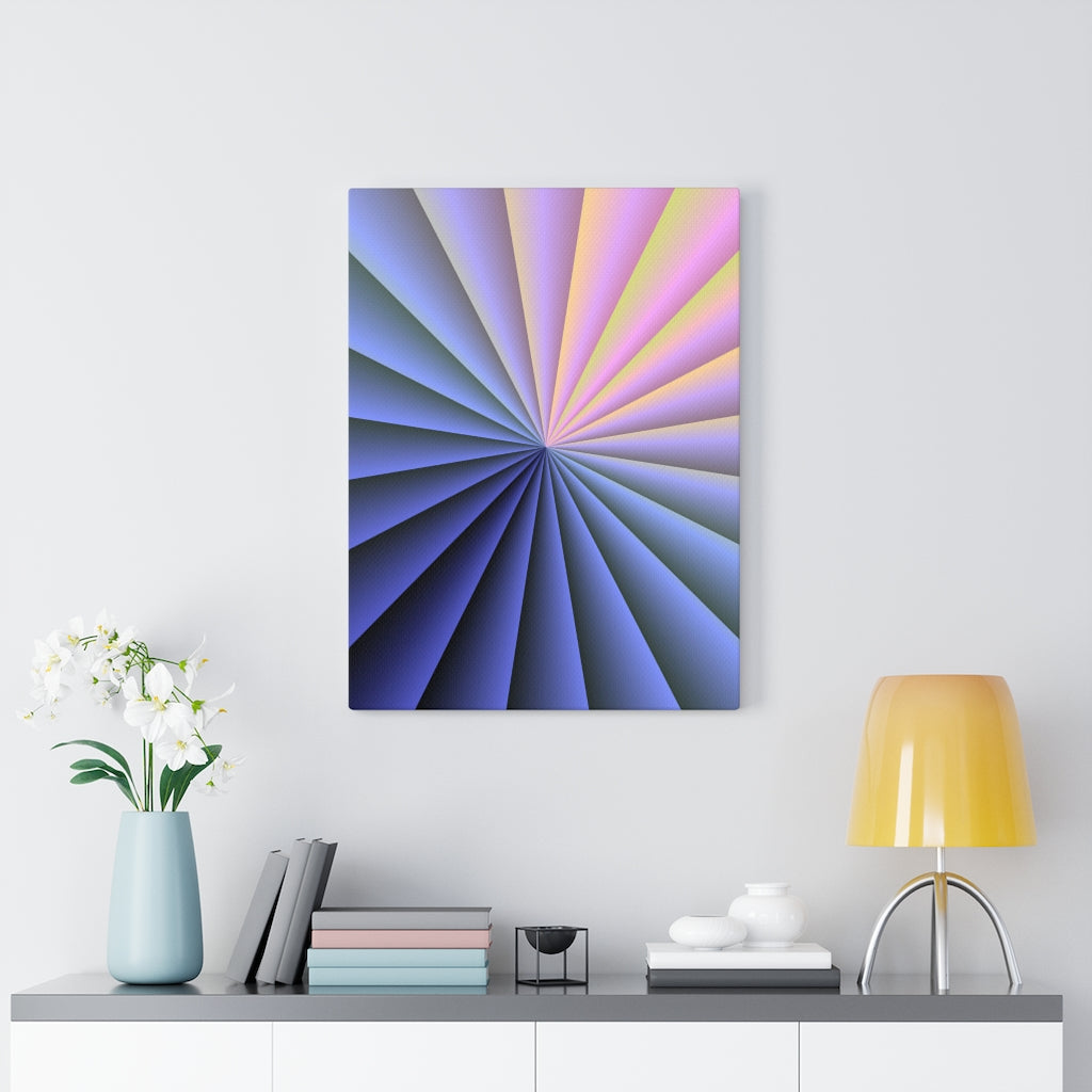 RETRO CANVAS ART | Blue Purple Pink