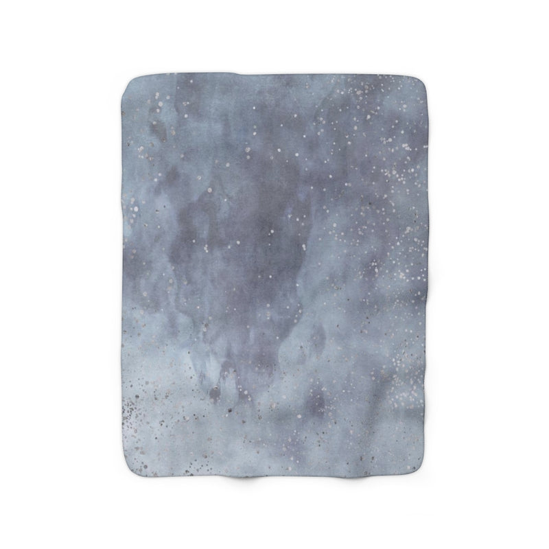 Abstract Comfy Blanket | Blue Ombre Silver
