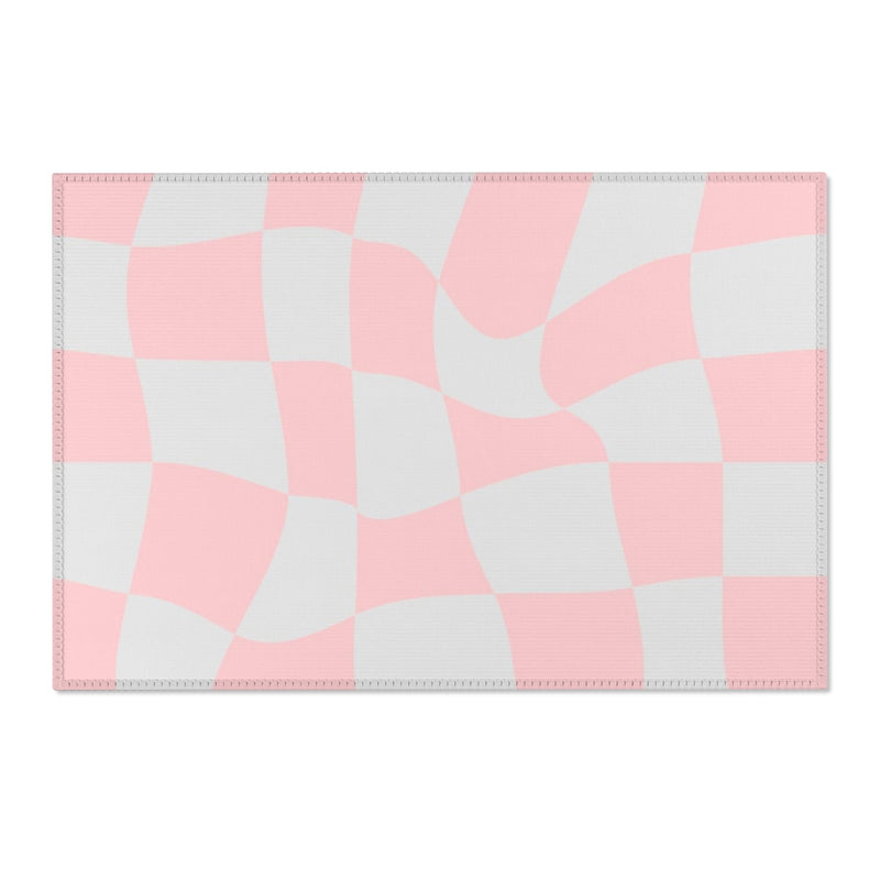 Checkered Area Rug | Pastel Retro Preppy