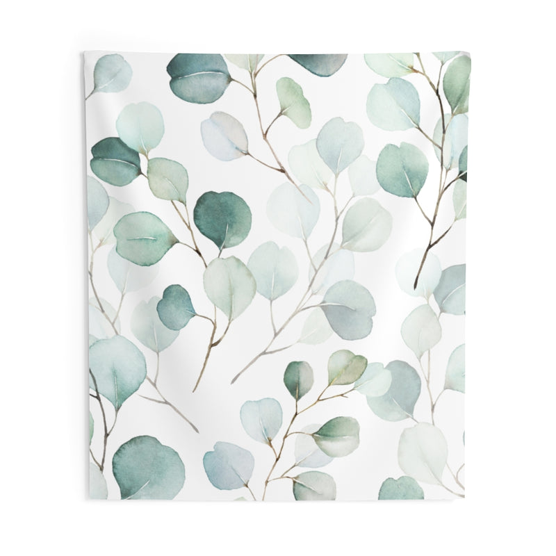 Floral Tapestry, Eucalyptus Green White