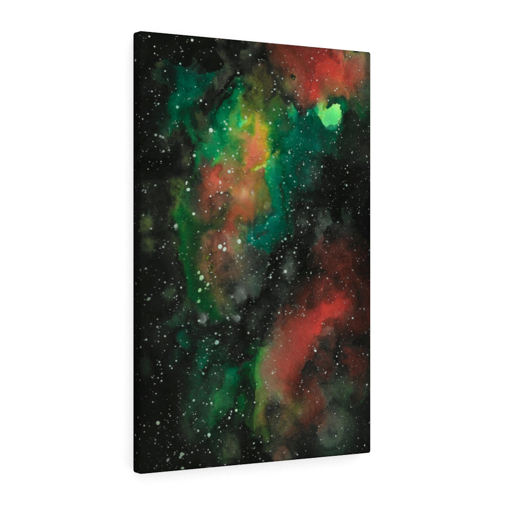 ABSTRACT WALL CANVAS ART | Black Green Yellow Red