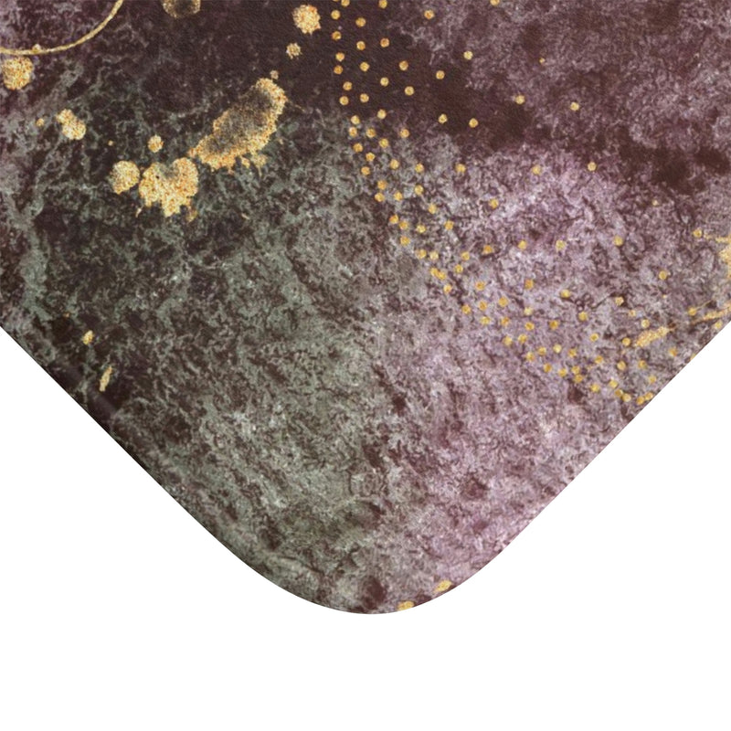 Abstract Bath Mat | Purple Gray Ombre