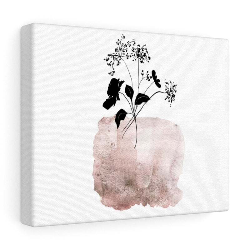 FLORAL WALL CANVAS ART | Bronze Black Leaves