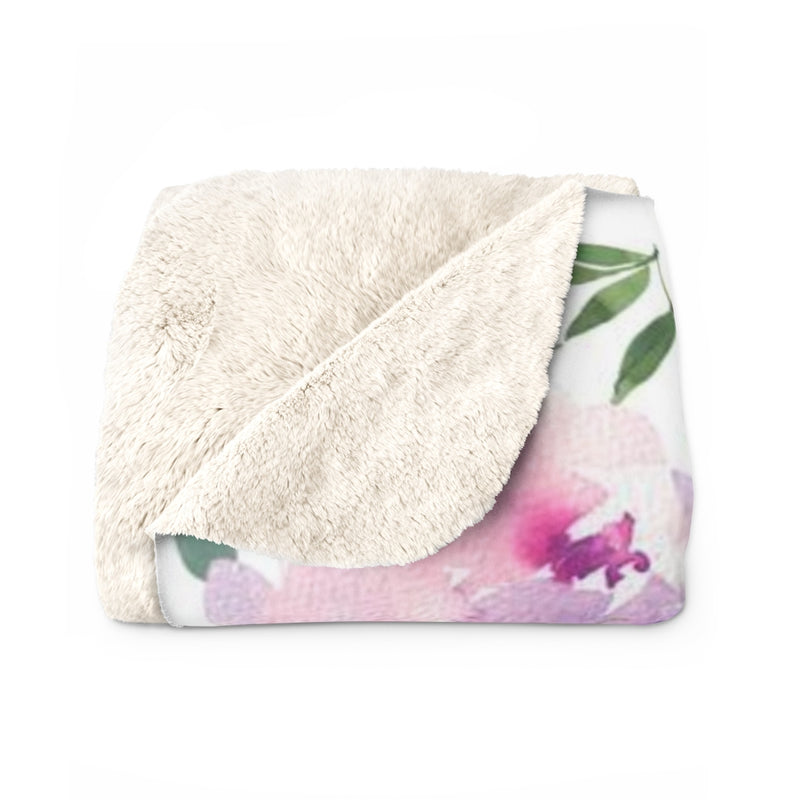 Floral Comfy Blanket | Lavander Purple Peonies