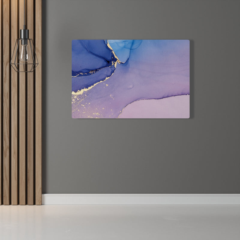 Abstract Canvas Art | Purple Blue Gold