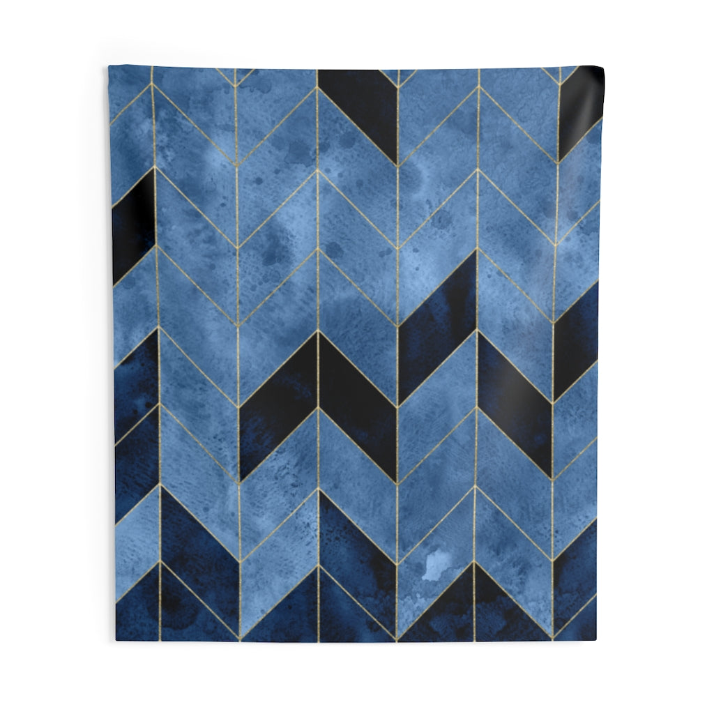 Abstract Tapestry | Royal Blue Gold