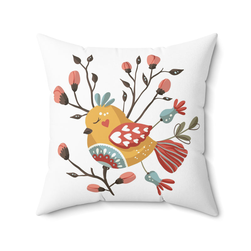 Swedish Folklore Pillow Cover | Scandi Bird