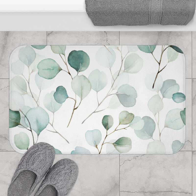 Eucalyptus Bath Mat | Green White