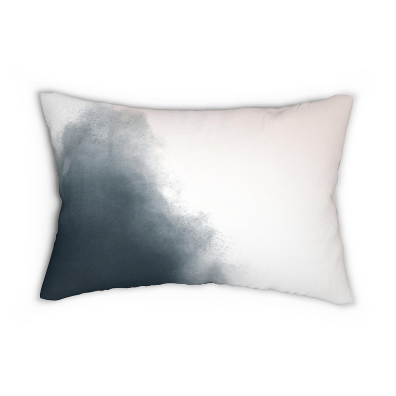 Abstract Boho Lumbar Pillow | Blush Pink Grey