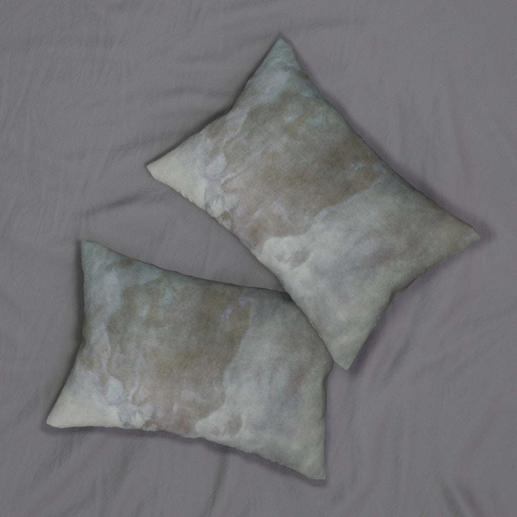 Abstract Boho Lumbar Pillow | Grey Green