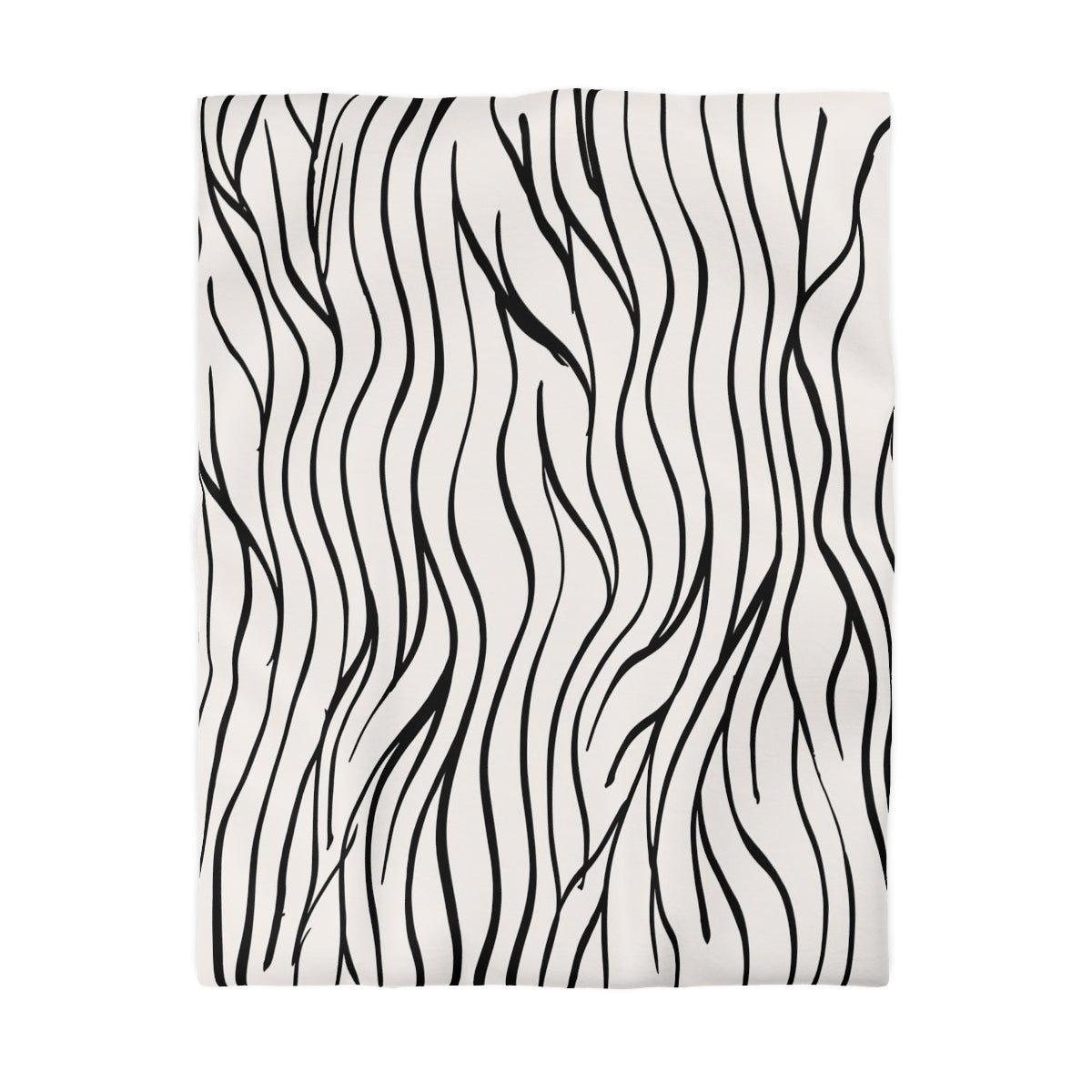 Abstract Duvet Cover | Beige Black Lines | Bedding Sets