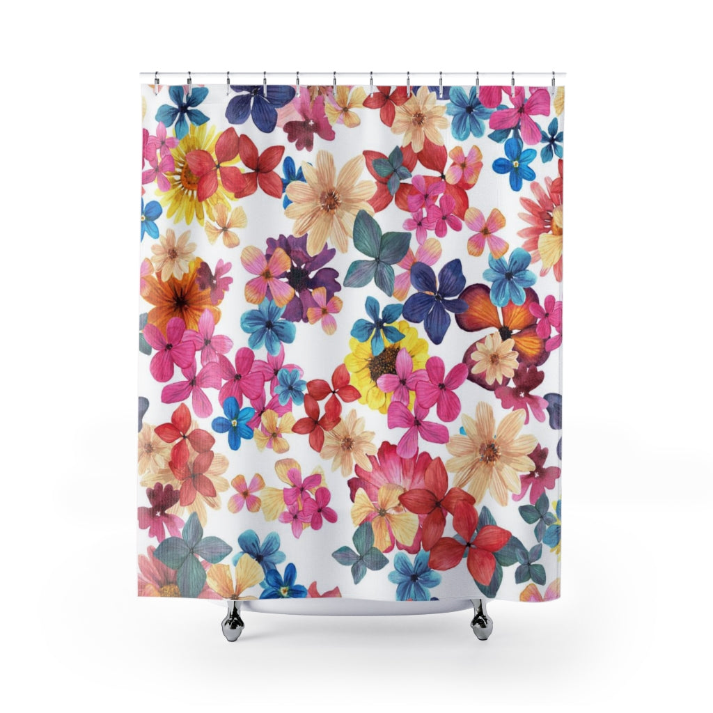 modern boho fabric shower curtain