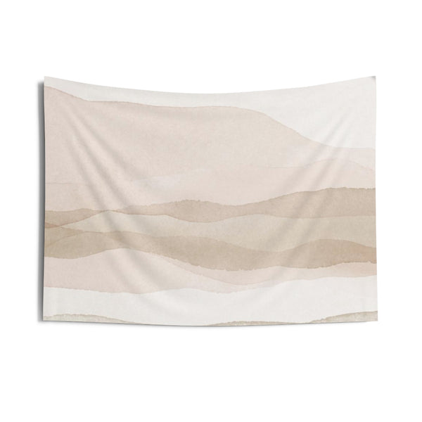 Abstract Tapestry | Beige White Hills