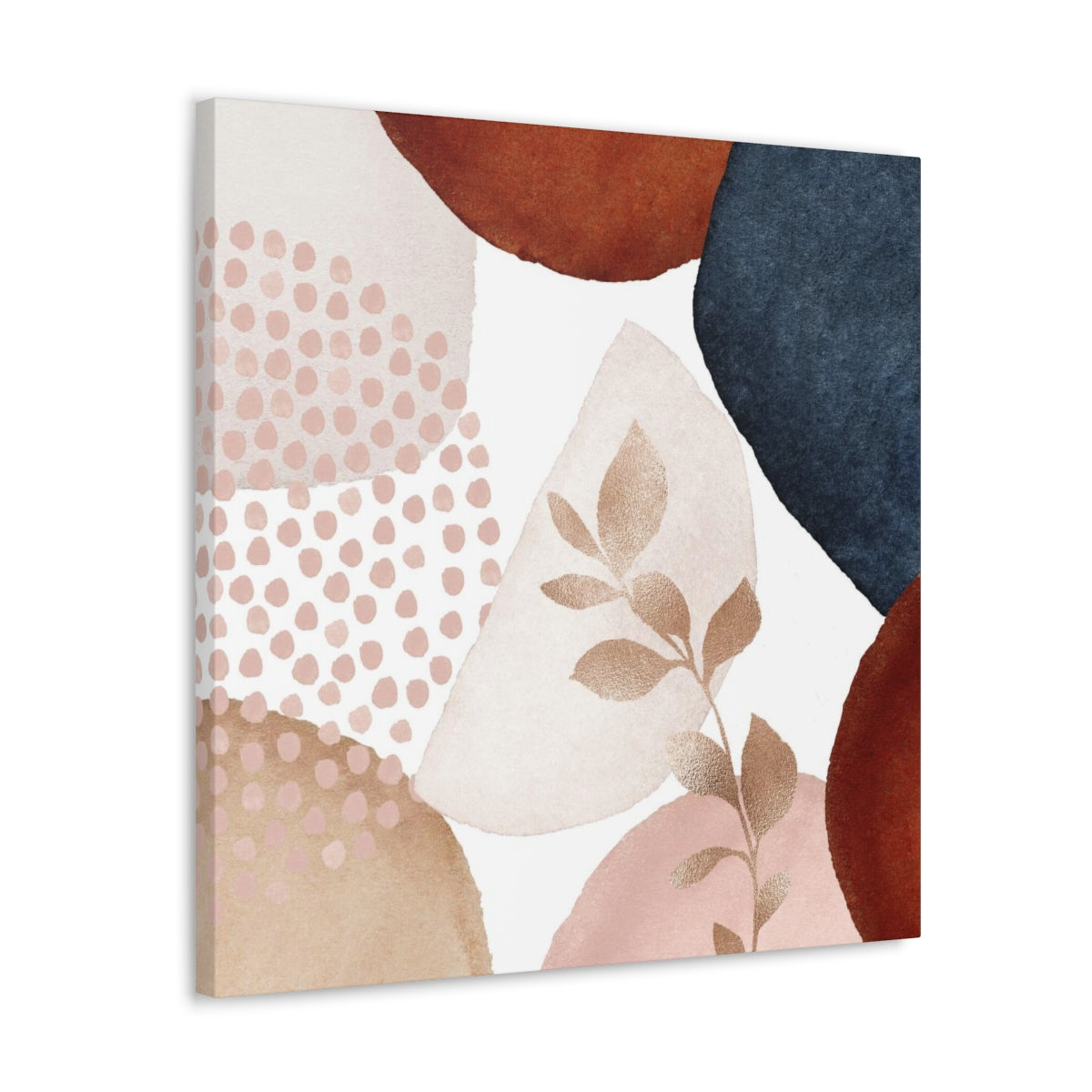 Abstract Wall Canvas Print | Golden Leaves