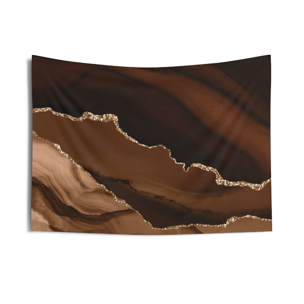 Abstract Tapestry | Desert Brown Beige Gold