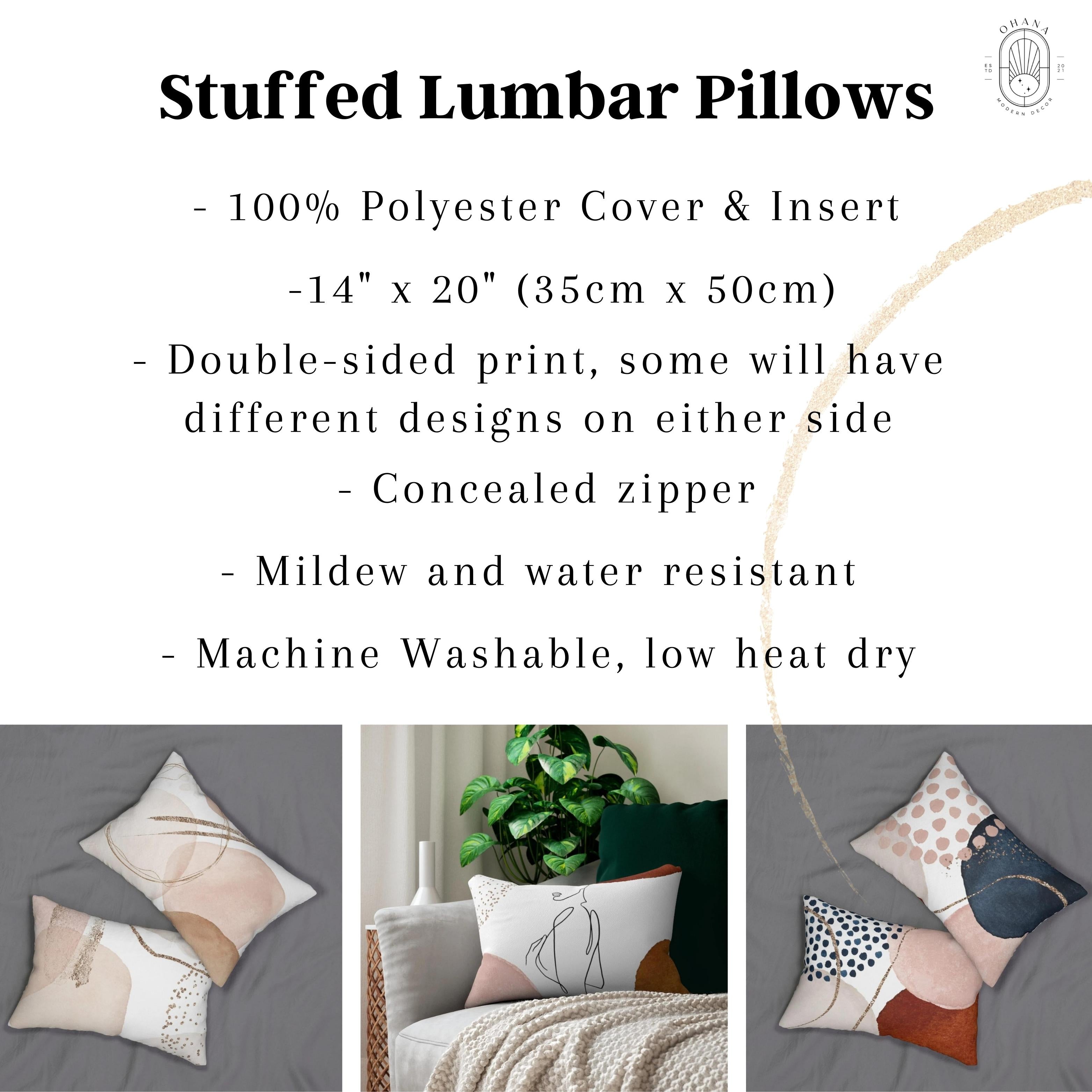 Boho Lumbar Pillow | Summer Green Floral