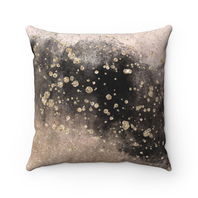 Abstract Boho Pillow Cover | Cream Black Gold