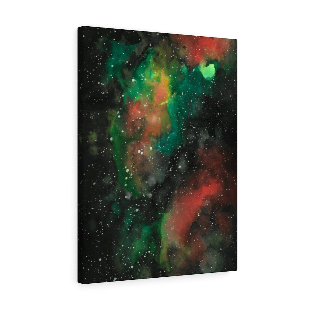 ABSTRACT WALL CANVAS ART | Black Green Yellow Red