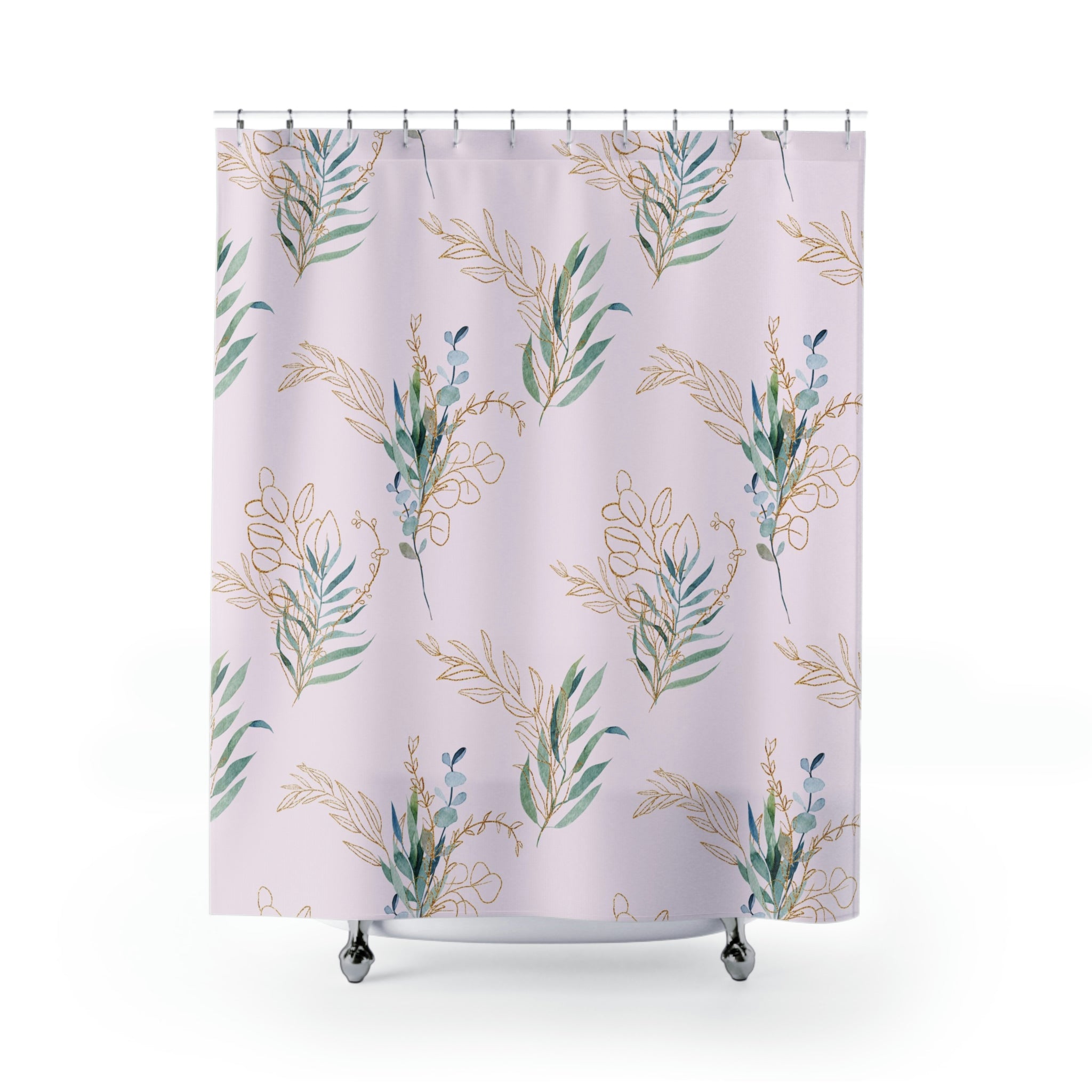 modern boho fabric shower curtain