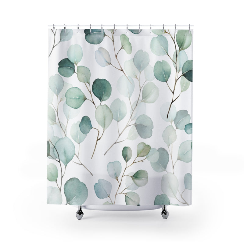 Botanical Shower Curtain | Green White