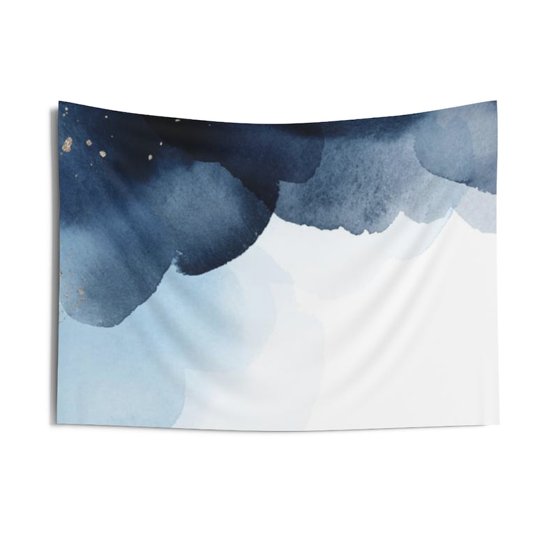 Abstract Tapestry | Indigo Blue White