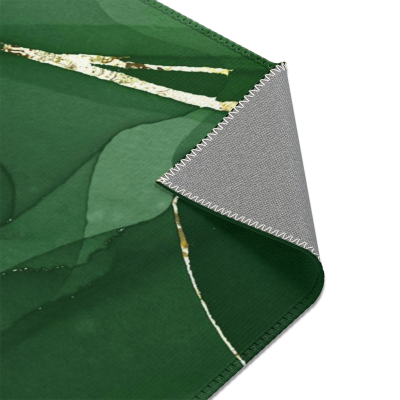 Green Abstract Area Rug | Emerald Jade