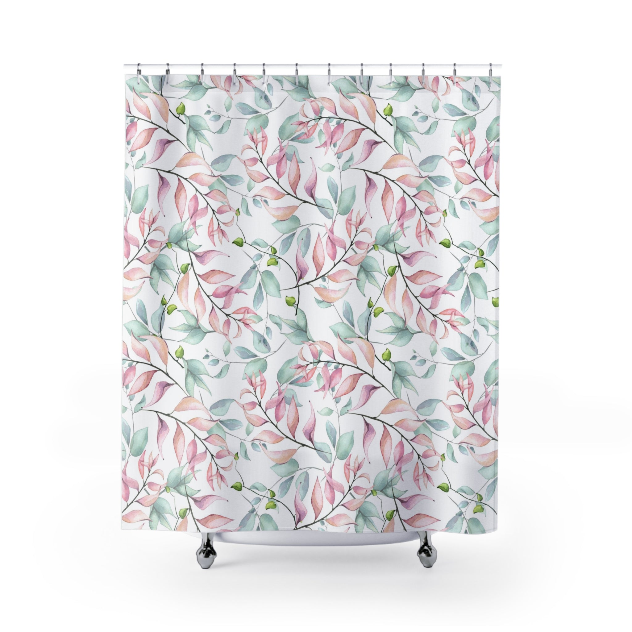 modern boho fabric shower curtain