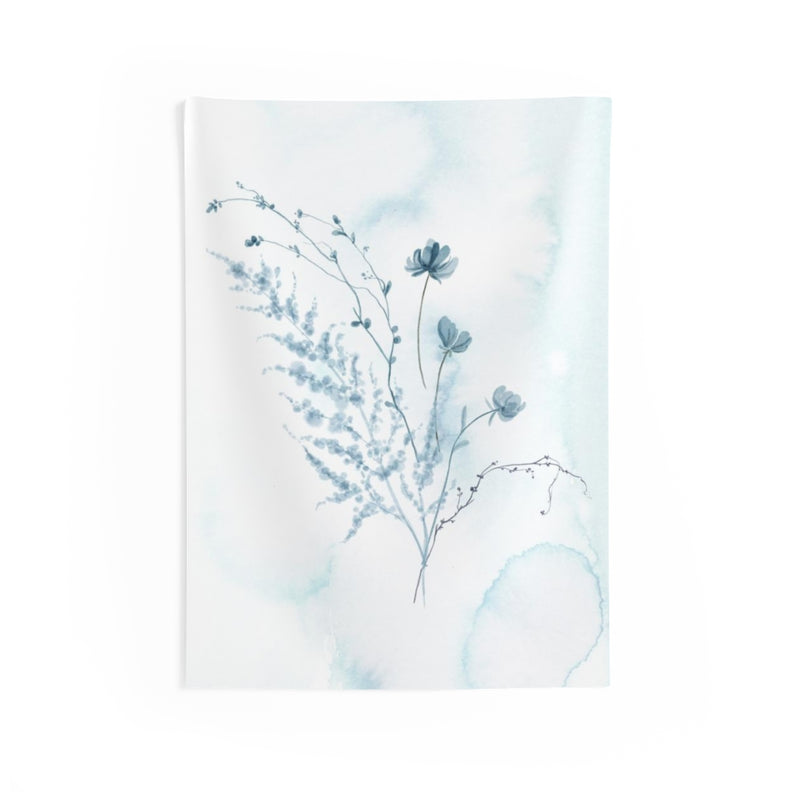 Floral Tapestry | White Pastel Blue