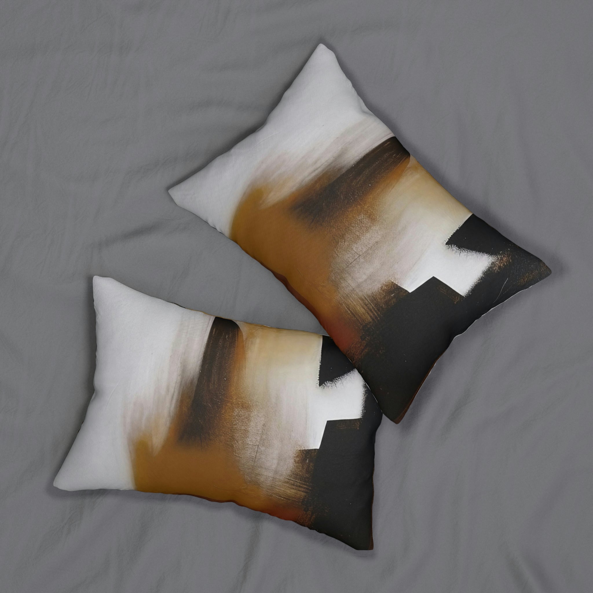 Abstract Lumbar Pillow | Neutral Earth Tones