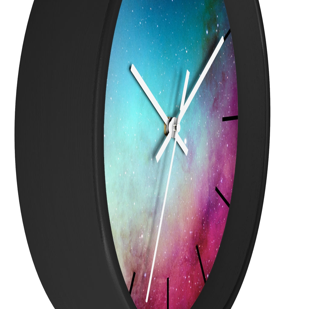 Turquoise Pink Ombre 10" Wood Wall Clock