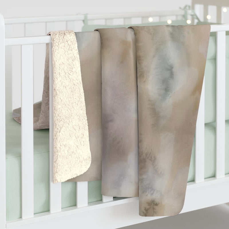 Abstract Comfy Blanket | Beige Ombre