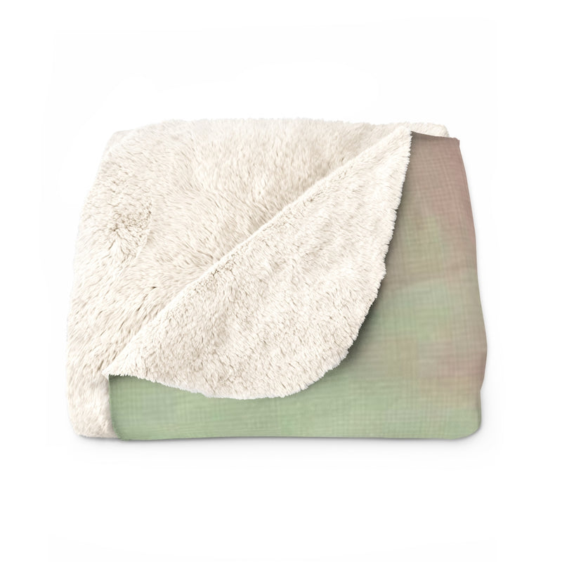 Abstract Comfy Blanket | Green Pink Ombre