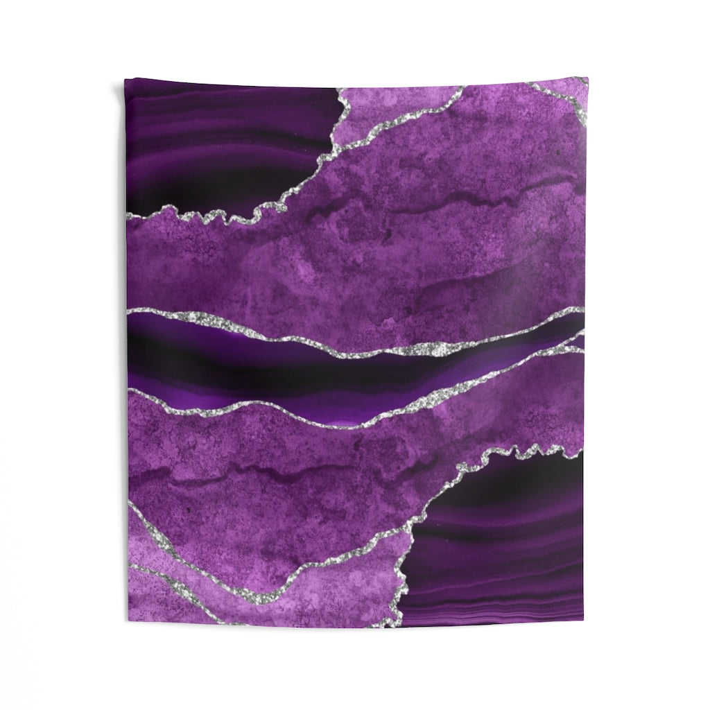 Abstract Tapestry | Purple Silver