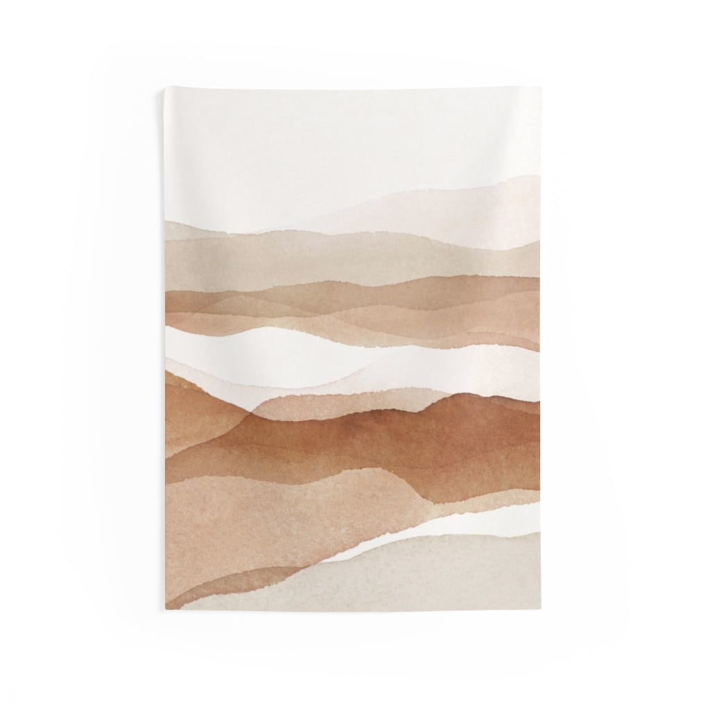 Abstract Tapestry | White Brown Rust Beige