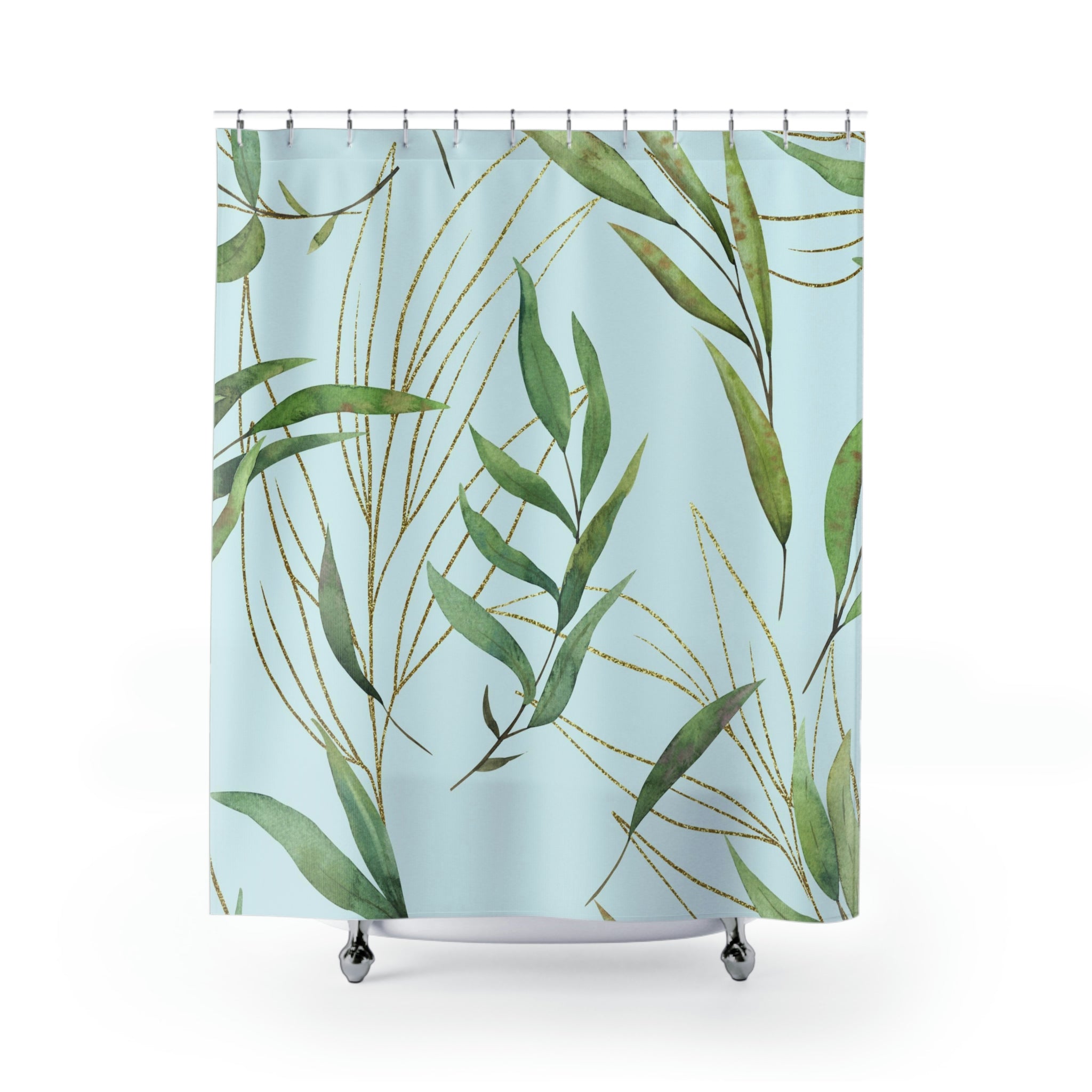 modern boho fabric shower curtain