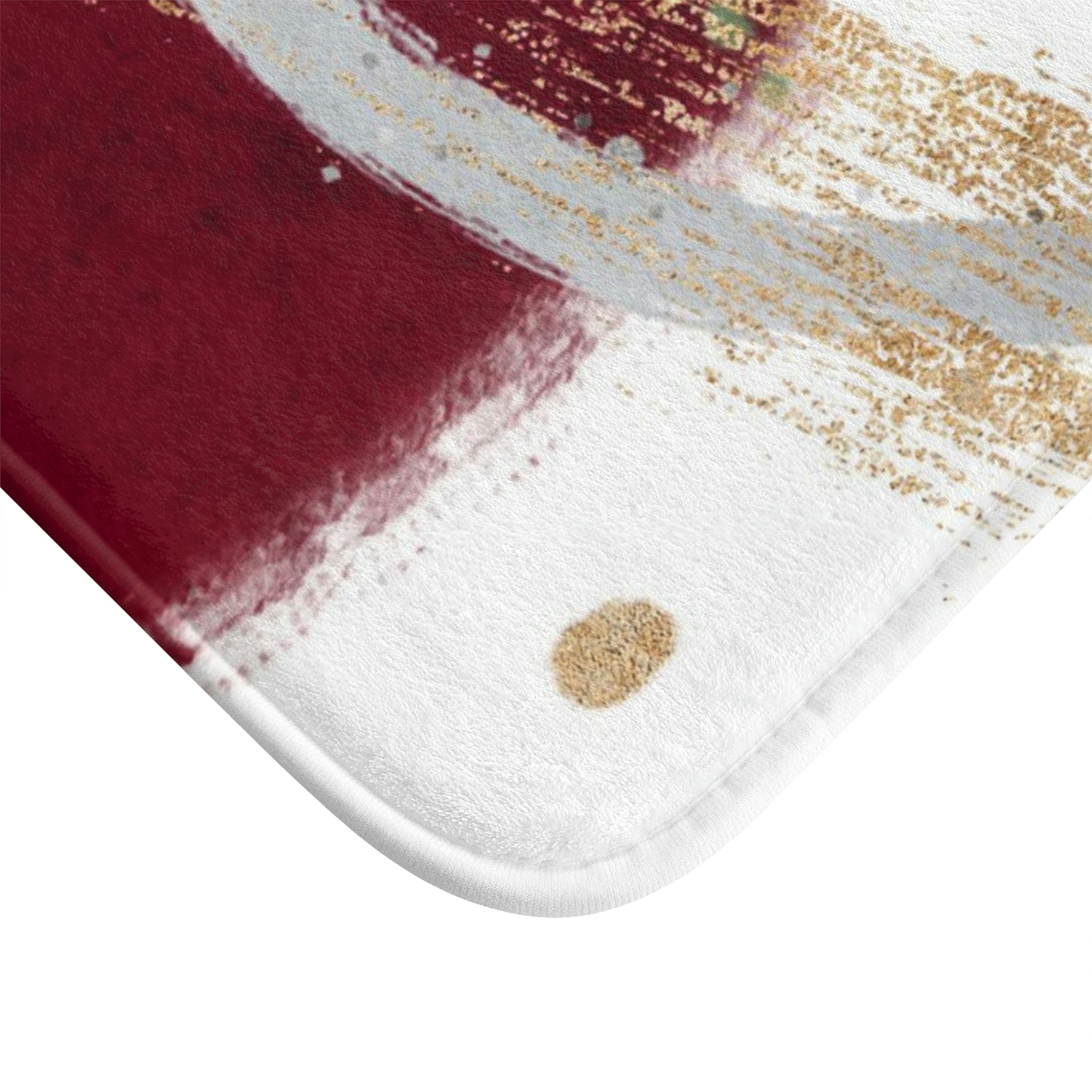 Boho Abstract Bath, Kitchen Mat | Burgundy Green