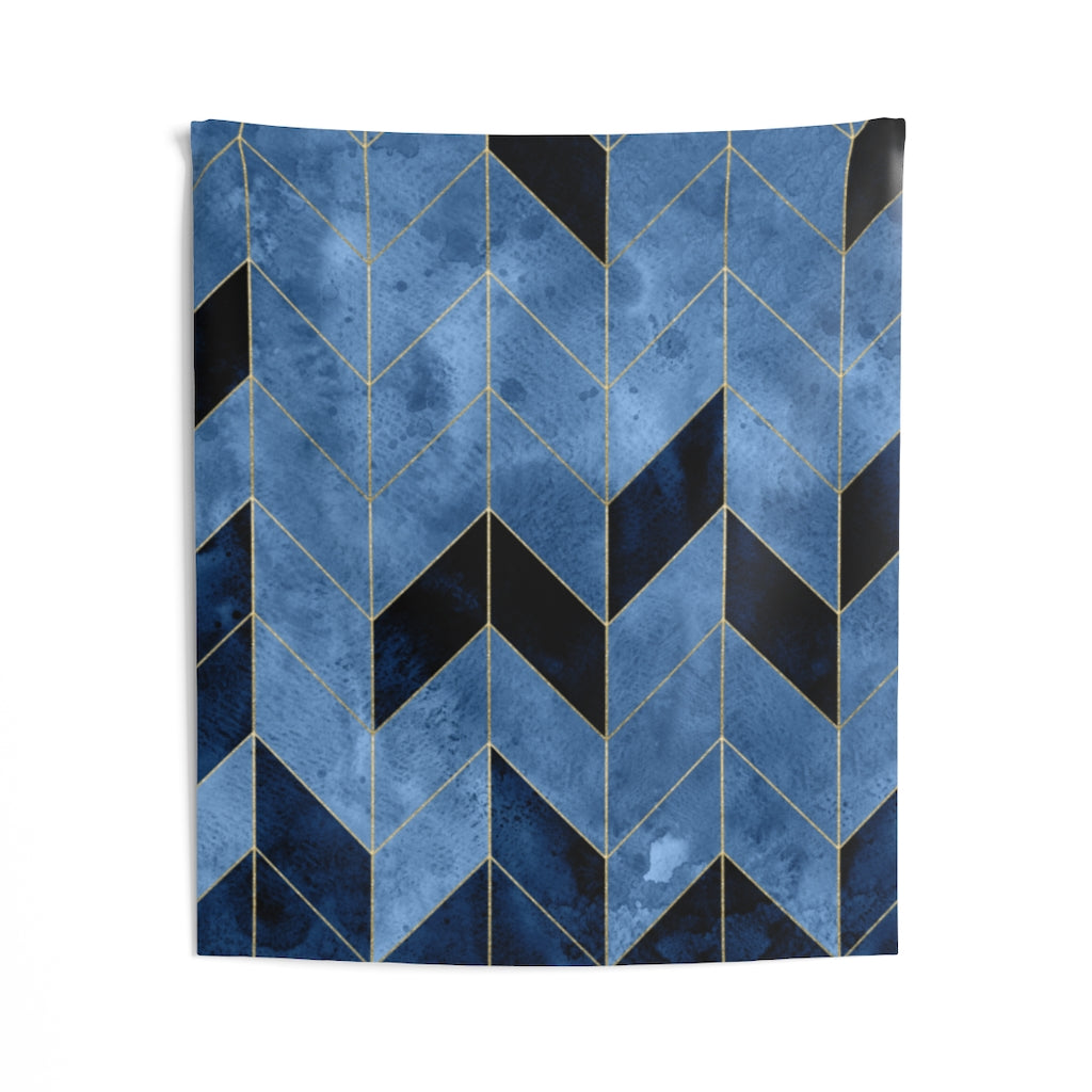 Abstract Tapestry | Royal Blue Gold