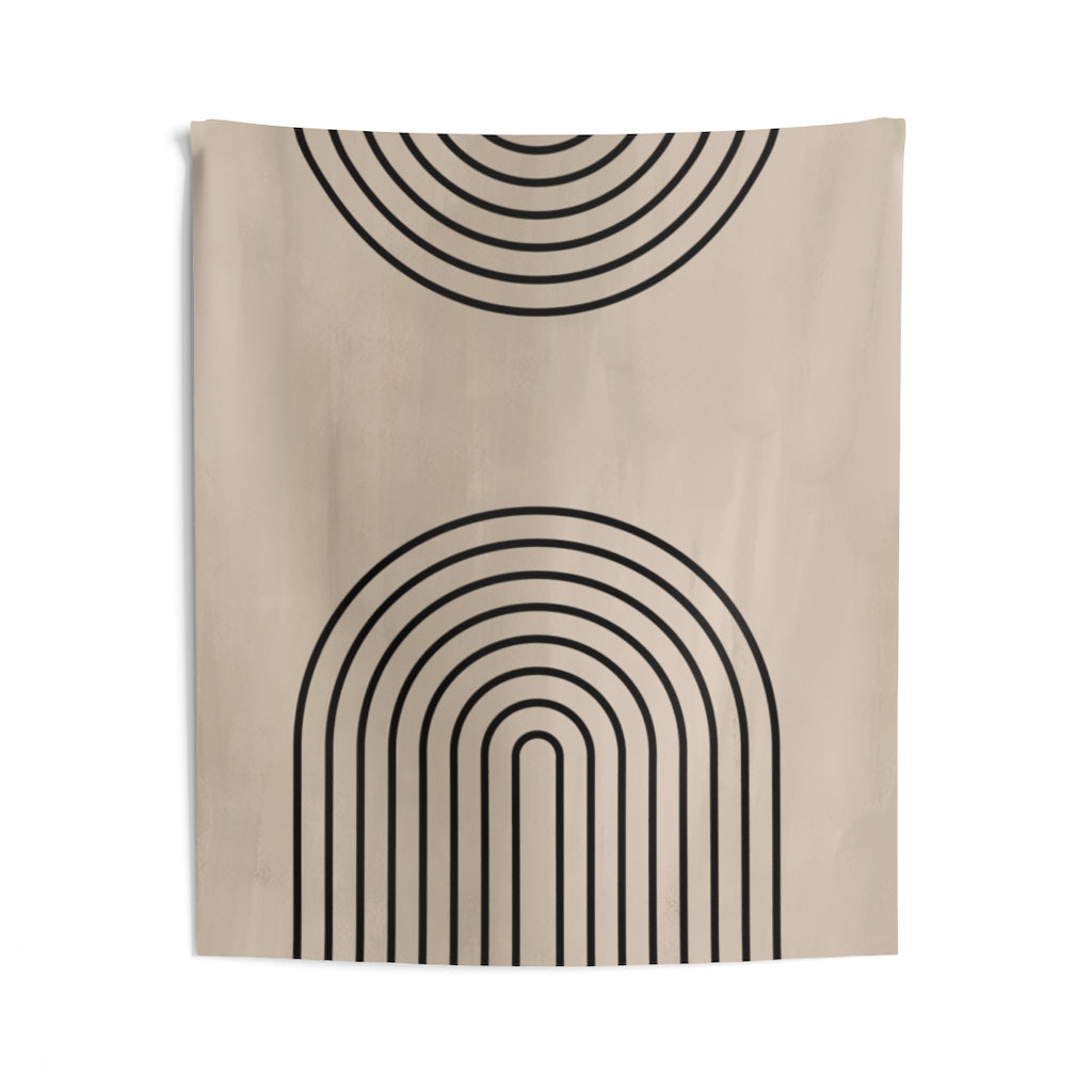 Abstract Tapestry | Black Beige