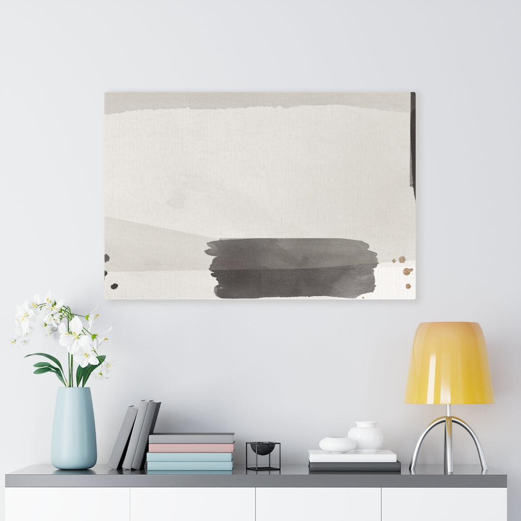 ABSTRACT WALL CANVAS ART | White Grey Black